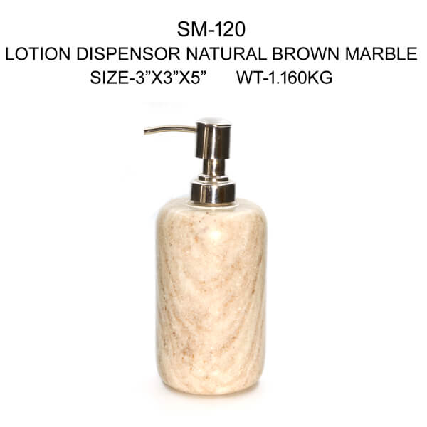 Natural Brown Marble Lotion Dispenser