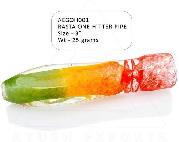 Rasta One Hitter Glass Pipe