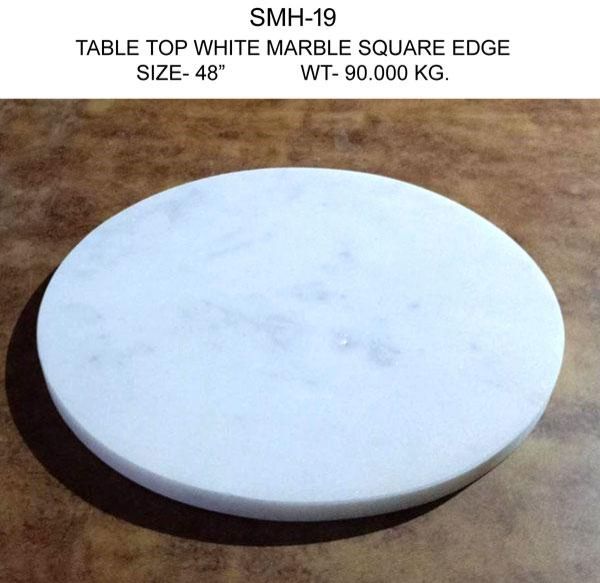 White Marble Square Edge Table Top