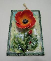 Clay Flower Wall Hanging