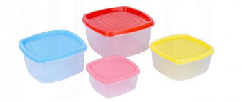 4 Pcs Galaxy Colorful Plastic Container Set