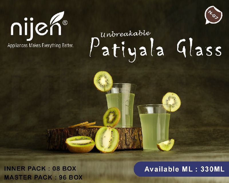 Plastic Unbreakable Patiyala Glass
