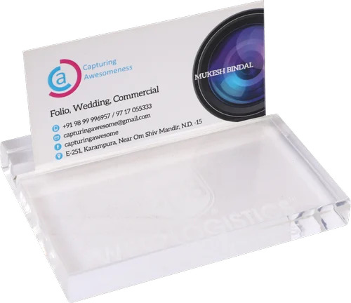 Visiting Card Holder Acrylic Paper Weight