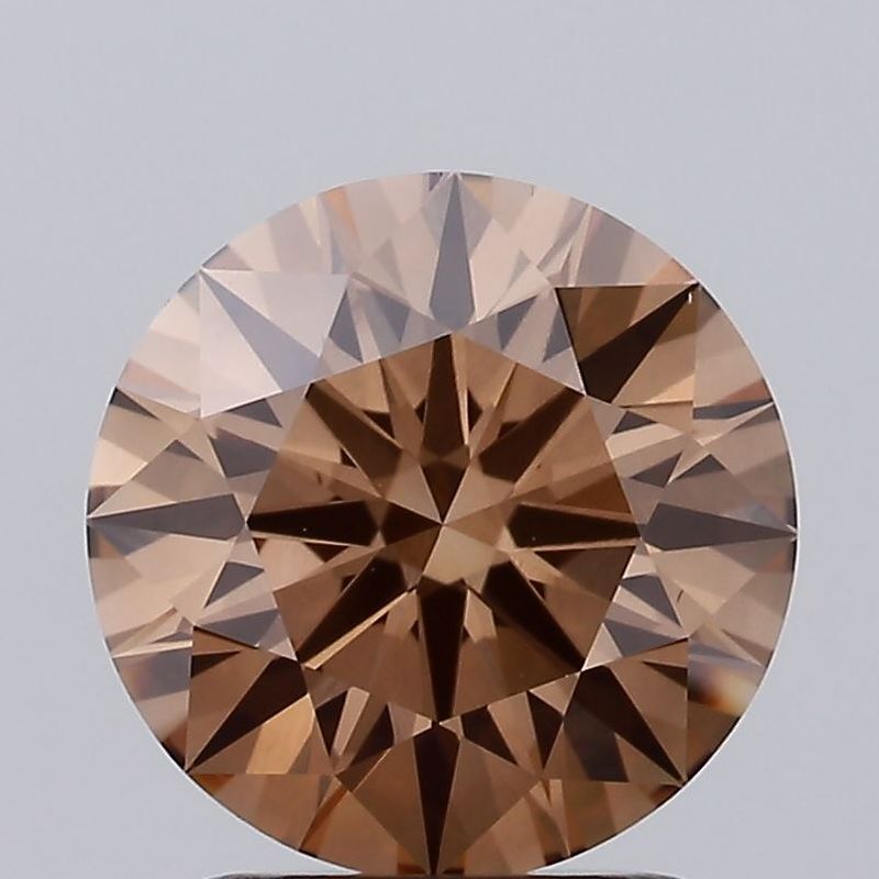 Round Shaped 1.92ct Brown VS1 IGI Certified Lab Grown CVD Diamond