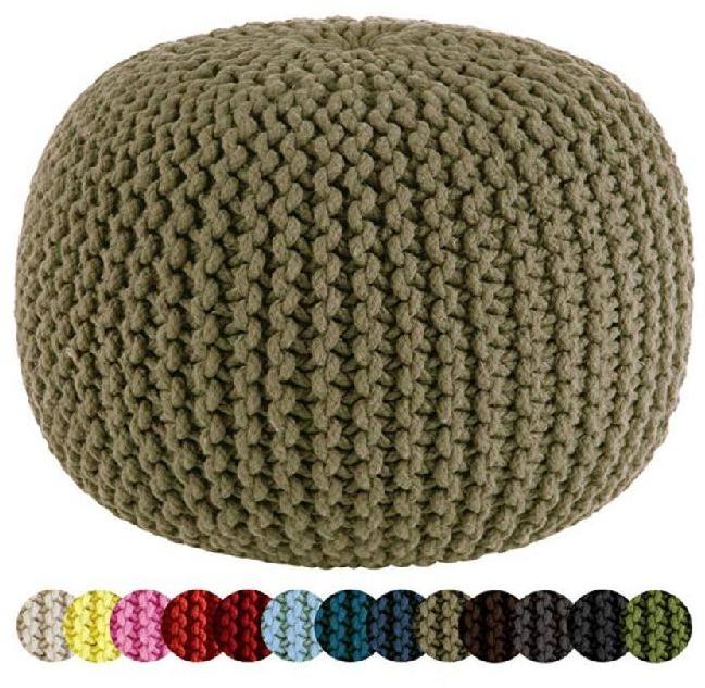 Hand Knitted Pouf