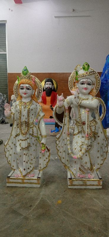 Marble Radha Krishna Statue