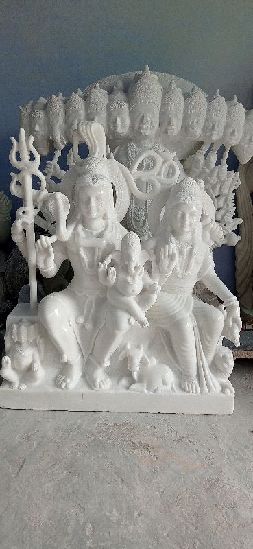 Marble Shiv Parvati Statue