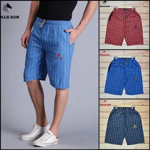 Mens Check Capris
