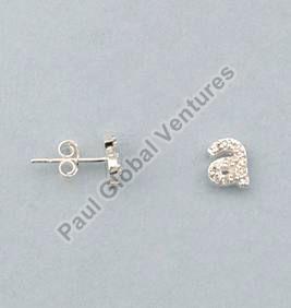 925 Sterling Silver Alphabet Stud Earrings