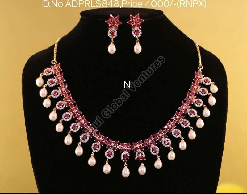Handmade Pearl Partywear Necklace Set