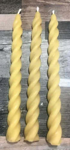 Yellow Spiral Candles