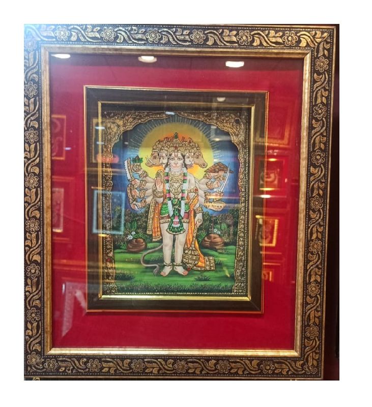 Panchmukhi Hanuman Ji Wooden Photo Frame