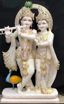 Marble Jugal Jodi Radha Krishna Statue