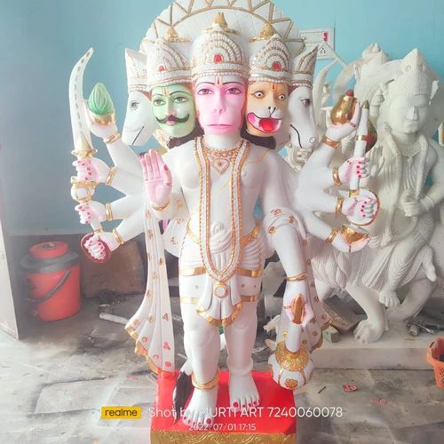 Marble Panchmukhi Hanuman Statue