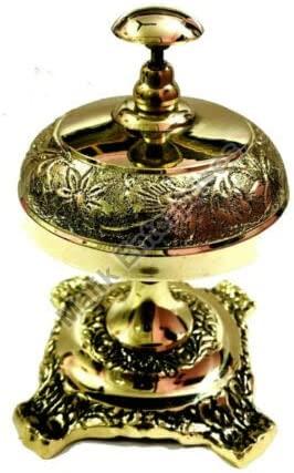 Golden Nautical Brass Reception Call Bell, For Office, Size: 2