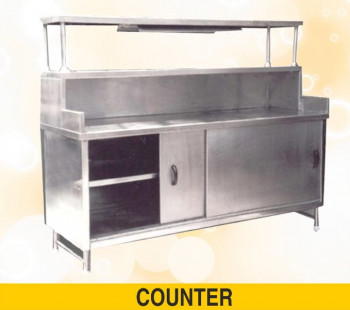 Steel counter store table