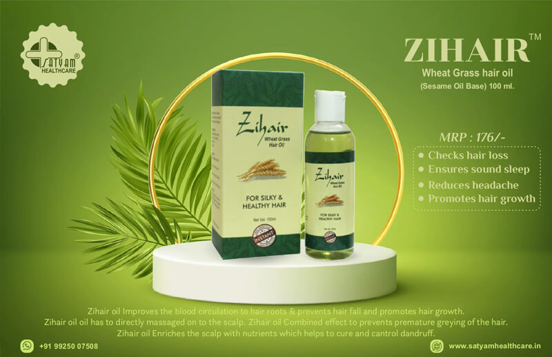 Zihair Wheat Grass Hair Oil