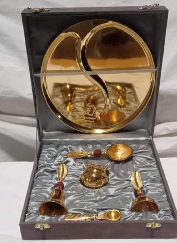 Brass Pooja Thali Set