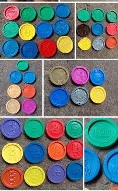 Light Weight Plastic Tokens