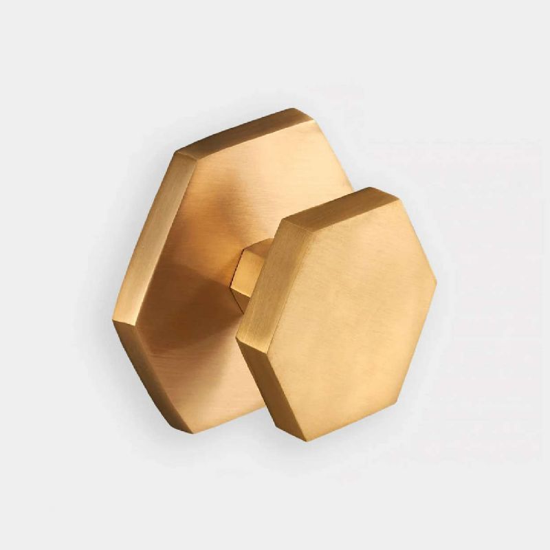 Brass Hexagon Cabinet Knobs