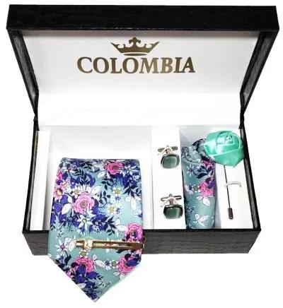 Flower Printed Necktie Set