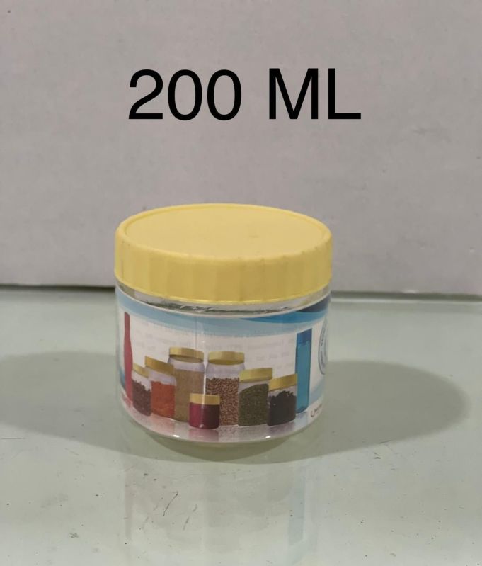 200ml Yellow Screw Cap PET Jar