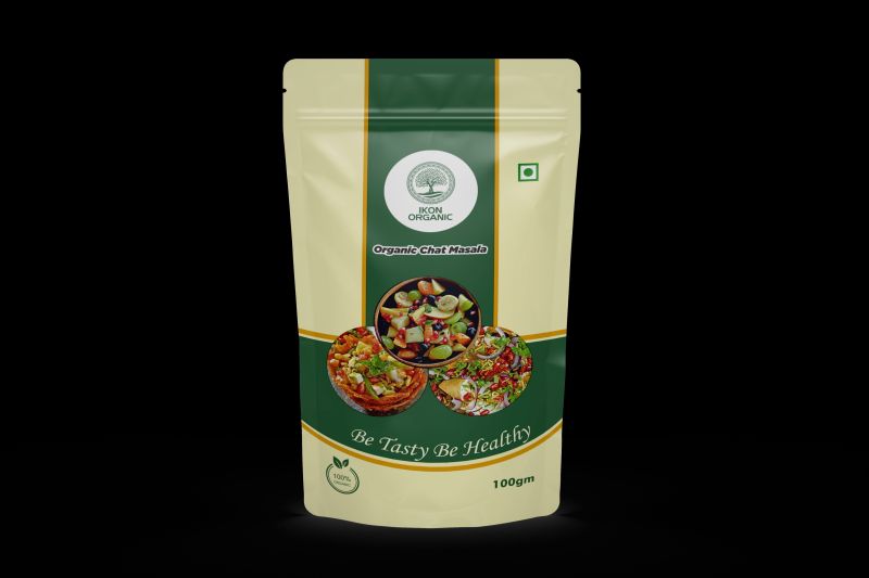 IKON Organic Chat Masala|Delicious & Aromatic Chatpata Chat Masala | 100% Organic|All in One Powder for Salad, Pav Bhaji,Chole.