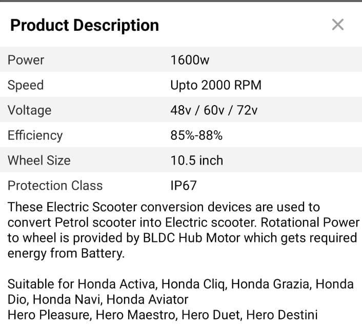 Wholesale Electric Vehicle Conversion Kit Supplier from Delhi India