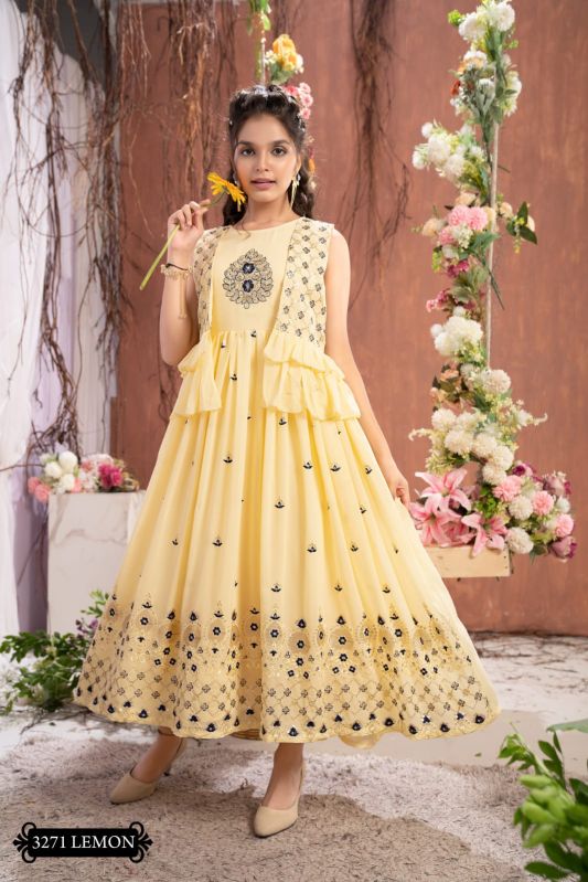 Lemon colour deals gown