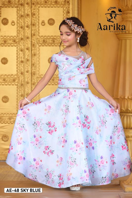 Girl's Dress Satin Big Bowknot Design Maxi Evening Dress - Temu