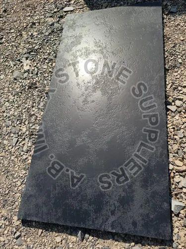 Half Honed Tumbled Brushed Black Kadappa Stone Slab