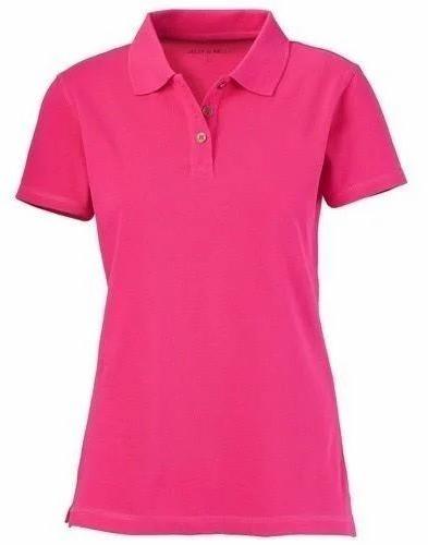Ladies Pink Polo T-Shirt