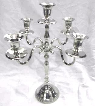 5 Arm Aluminum Candle Stand