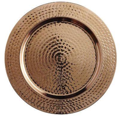 GE-6424 Copper Hammered Charger Plate