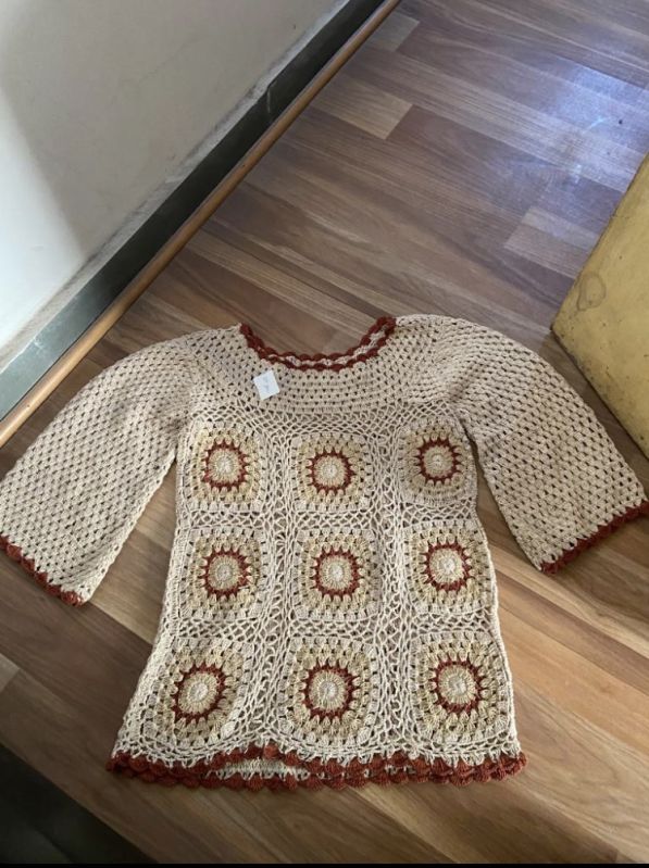 Long Sleeve Crochet Top 