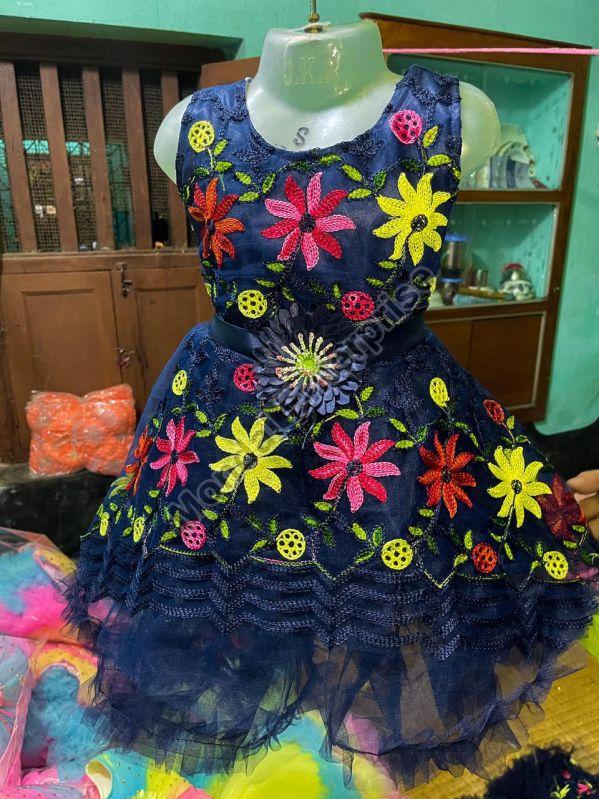 Kids Fancy Embroidered Frock
