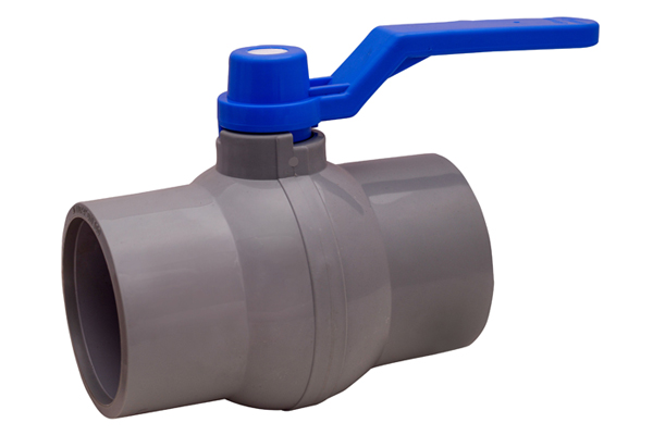 PVC Solid Ball Valve with MS Handle