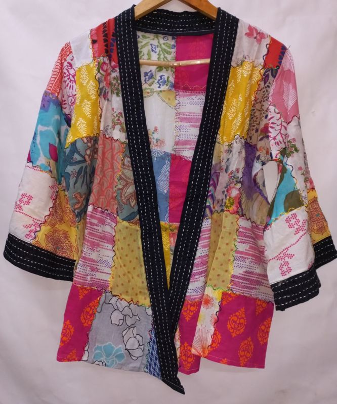Patchwork Cotton Kimono Jacket