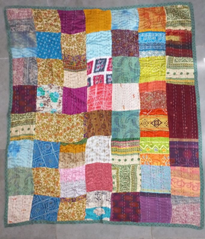 Printed Cotton Patch Work Kantha Quilt