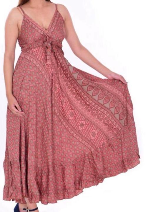 Silk Saree Long Maxi Dress