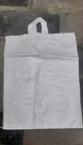 White PP Woven Loop Handle Bag