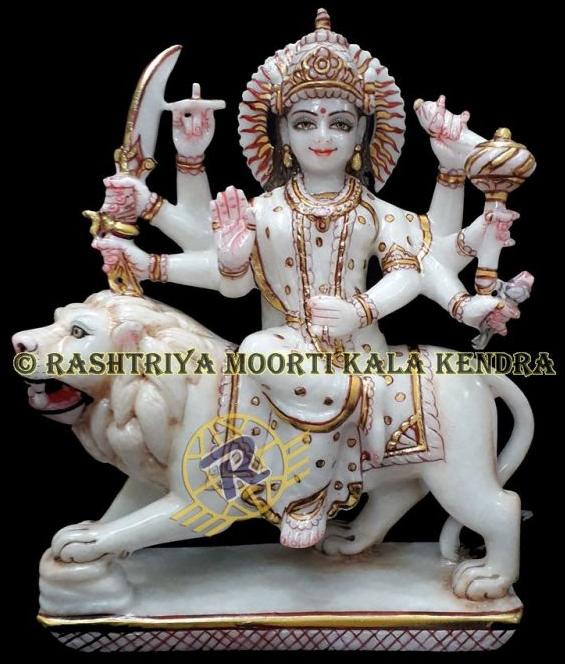 21 Inch Marble Durga Mata Statue