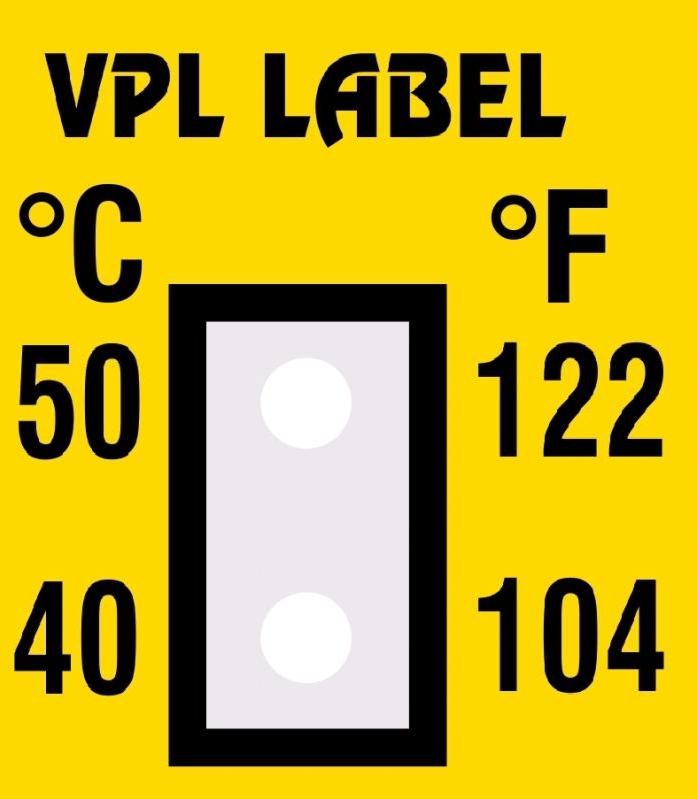 Two Step Temperature Indicator Label