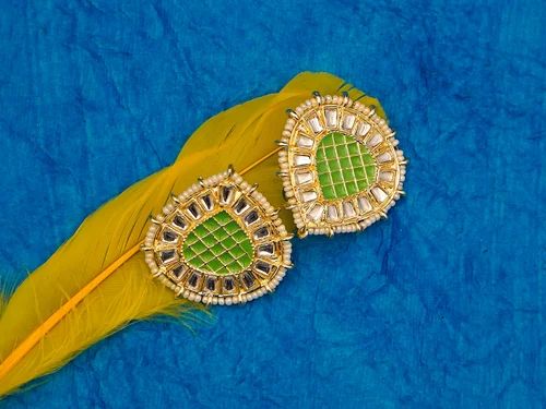 Golden & Green Party Wear Earring