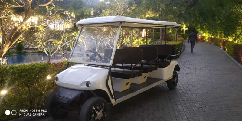 white golf carts