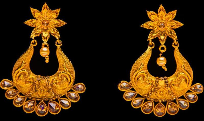 Buy Chigold Gold Plated Peacock Inspired Antique Chandbali Earrings for  Women and Girls Online at Best Prices in India - JioMart.