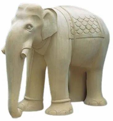 5 Feet Sandstone Elephant Statue