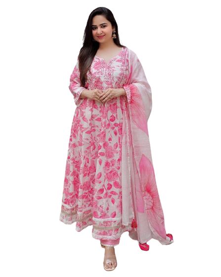 Ladies Three Piece Suits - Manufacturer Exporter Supplier from Jaipur India