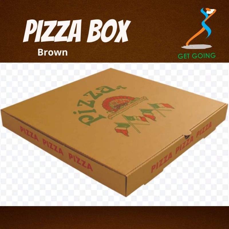 Brown Printed Pizza Box