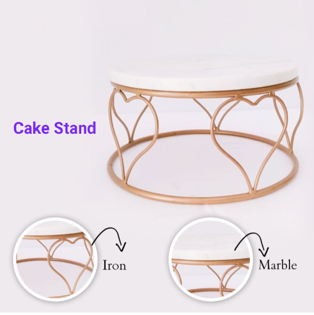 Iron Marble Cake Stand